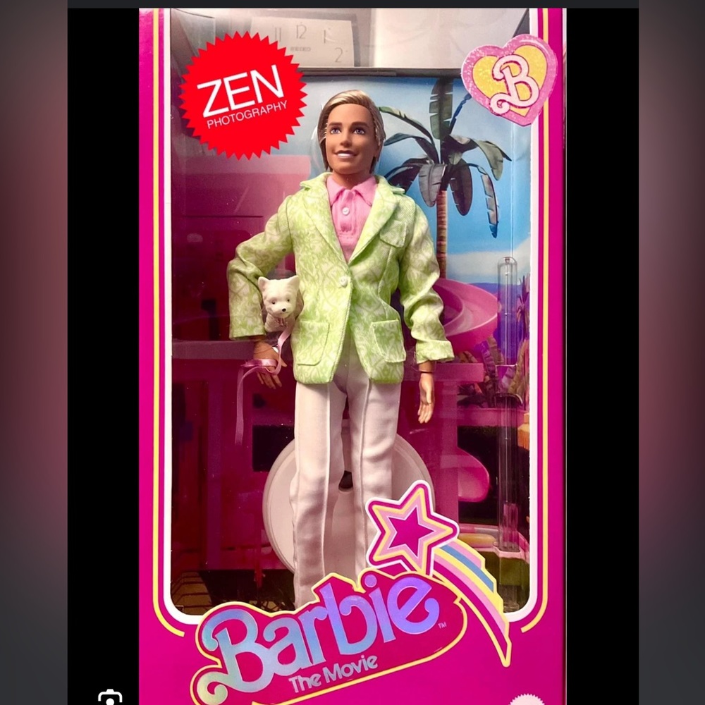 Inspired by “Sugar's Daddy” in Barbie The Movie, this collectible Ken doll